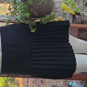 Sincerely Jules Black Sweater Knit Pleated Mini Skirt Size Juniors Medium
